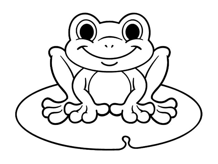 Coloring book pages of frogs