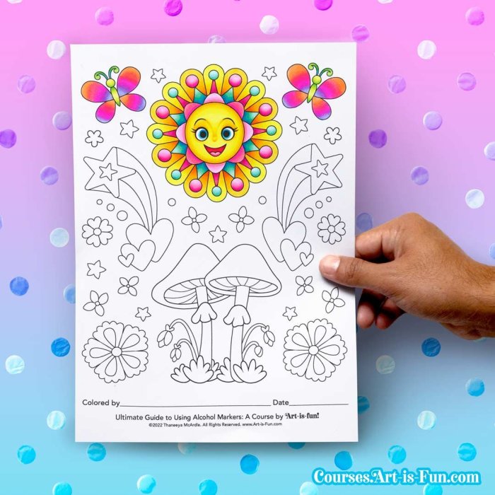 Coloring books for alcohol markers