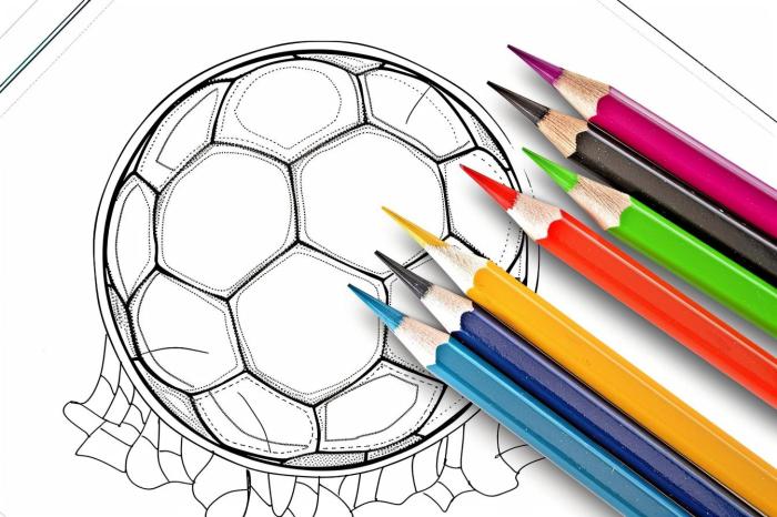 Coloring book soccer ball