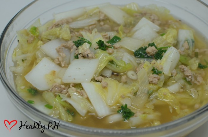 Napa cabbage soup recipe