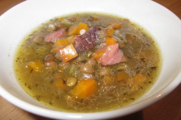 Lentil soup recipe ham