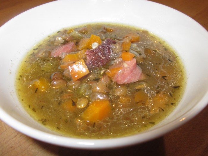 Lentil soup recipe ham